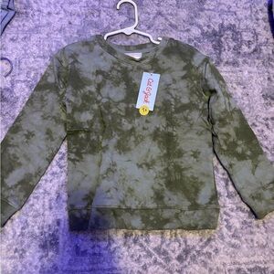 Cat&Jack Green Tie-Dye Kids Crewneck